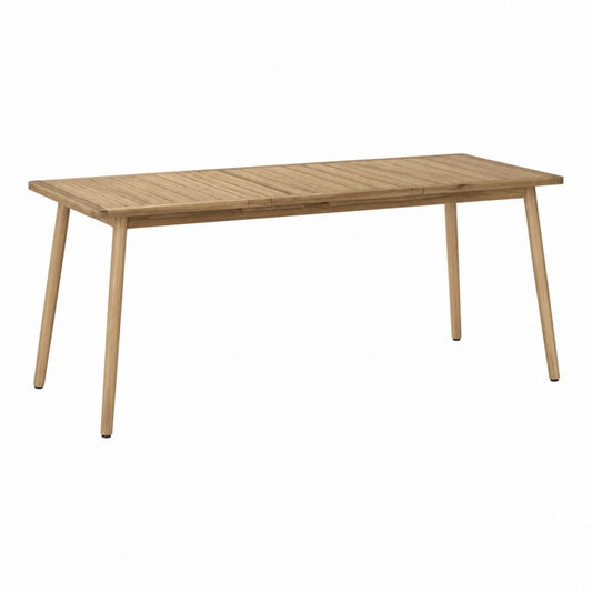 Ausziehbarer Gartentisch Natur aus massivem Akazienholz rechteckig 180/240 x 100 x 75 cm