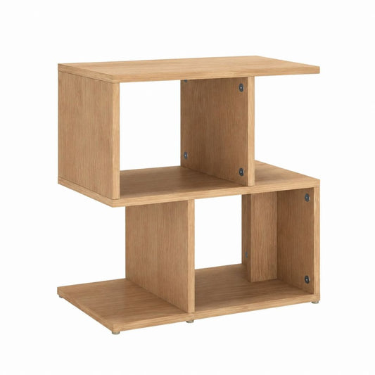 Nachttisch Eiche hell Spanplatte rechteckig mit 4 offenen Fächern 40 x 35 x 60 cm